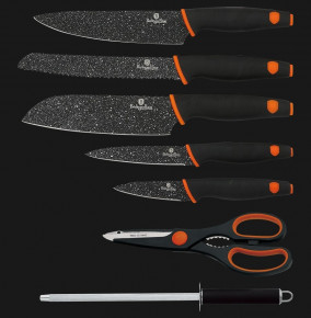 Набор ножей для кухни 8 предметов на подставке  Berlinger Haus "Granit Diamond Line" / 135638