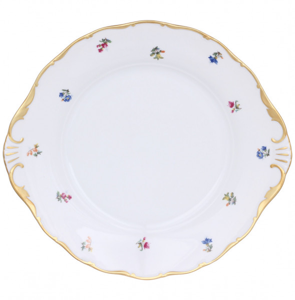 Пирожковая тарелка 27 см  Leander &quot;Офелия /3051 /Мелкие цветы /золото&quot; / 301567