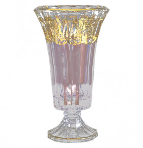 Ваза для цветов н/н  RCR Cristalleria Italiana SpA "Timon /Фиолет с золотом" / 156281