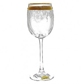 Бокалы для белого вина 260 мл 6 шт  Rona "Эсприт /Золотая полоса, втёртая платина" / 018345