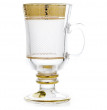 Кружки для горячих напитков 240 мл 6 шт н/н  Bohemia &quot;Цветочный узор /Золото /Каро&quot; / 095722