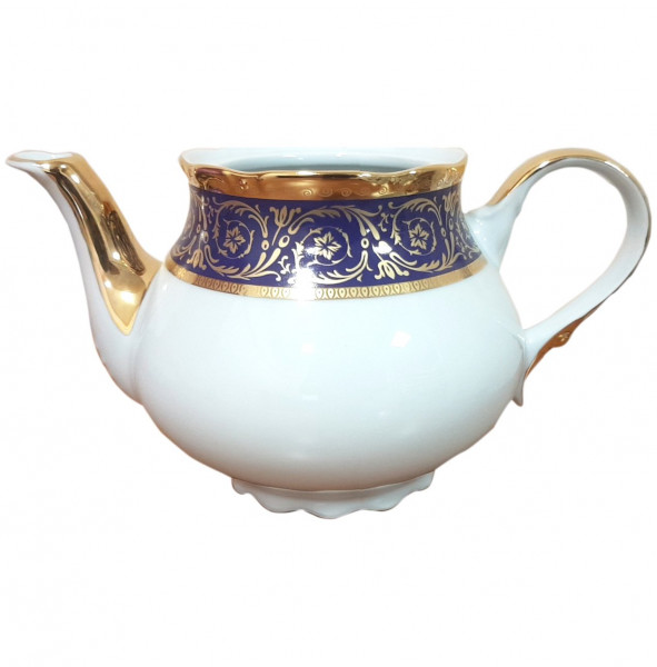 Заварочный чайник 1,2 л  Thun &quot;Констанция /Синяя полоса с золотом&quot; (без крышки) / 118002