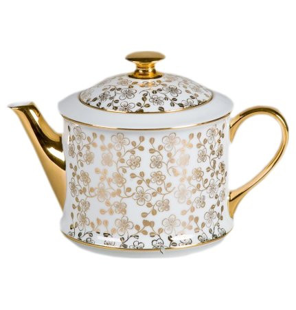 Заварочный чайник 400 мл  Leander &quot;Виндзор /Золотые цветы /белый&quot; 1 / 158680