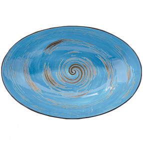 Салатник 30 x 19,5 x 7 см овальный голубой  Wilmax "Spiral" / 261678