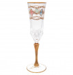 Бокалы для шампанского 180 мл 6 шт  RCR Cristalleria Italiana SpA &quot;Timon /Адажио /Цветные окошки /Золото&quot; / 214594
