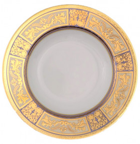 Набор тарелок 22 см 6 шт глубокие  Falkenporzellan "Диадема /Фиолет. крем золото" / 069054