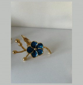 Кольцо для салфетки  Yagmur Hediyelik "Цветок синий" / 280163