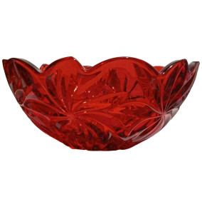 Ваза для фруктов 28 см  Aurum Crystal "Flora /Красная" / 312977