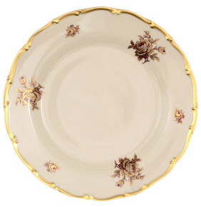 Набор тарелок 25 см 6 шт  Bohemia Porcelan Moritz Zdekauer 1810 s.r.o. "Анжелика /Красная роза с золотом /СК" / 067763