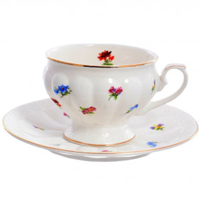 Набор чайных пар 200 мл 6 шт н/н  Royal Classics "Мелкие цветы" / 155512