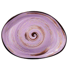 Блюдо 33 х 24,5 см Камень сиреневое  Wilmax "Spiral" / 327590