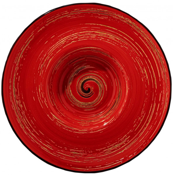 Тарелка 27 см глубокая красная  Wilmax &quot;Spiral&quot; / 261556