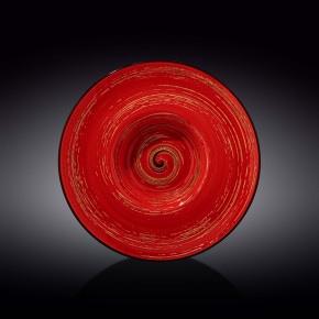 Тарелка 27 см глубокая красная  Wilmax "Spiral" / 261556