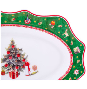 Блюдо 25,4 х 16,6 х 2 см овальное  Repast "Christmas world /Green 2" / 337800