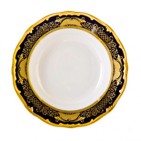 Набор тарелок 22 см 6 шт глубокие  Weimar Porzellan "Веймар /Симфония /Кобальт" / 047105