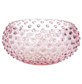 Ваза для фруктов 23 х 10 см розовая  Anna von Lipa "Hobnail Tapas" / 336545