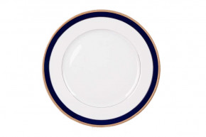 Набор тарелок 22 см 6 шт глубокие  Thun "Сильвия /Синяя полоса с золотом" / 223109