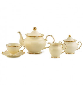 Чайный сервиз на 6 персон 15 предметов  Royal Classics "Слоновая кость /Отводка золото /17665" / 287414