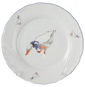 Набор тарелок 25 см 6 шт  Bohemia Porcelan Moritz Zdekauer 1810 s.r.o. "Лиана /Гуси" / 051035