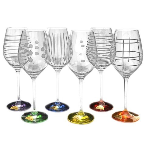 Бокал для белого вина 360 мл 1 шт  Rona &quot;Celebration /Разноцветные&quot; (красный) / 210810