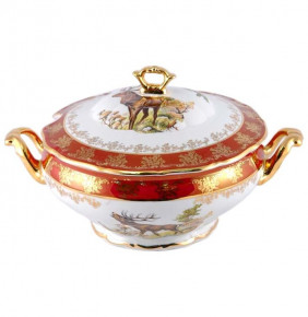 Супник 3 л  Royal Czech Porcelain "Мария-Тереза /Охота красная" / 203479