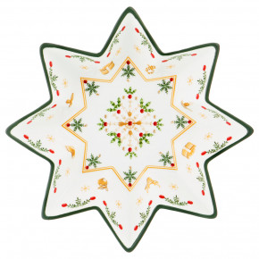 Салатник 17 см Звезда  LEFARD "Christmas Collection /Снежинка зелёная" / 192437