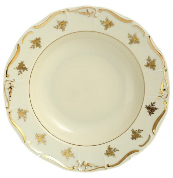 Набор тарелок 23 см 6 шт глубокие  Thun &quot;Мария-Луиза /Золотая розочка /СК&quot; / 140806