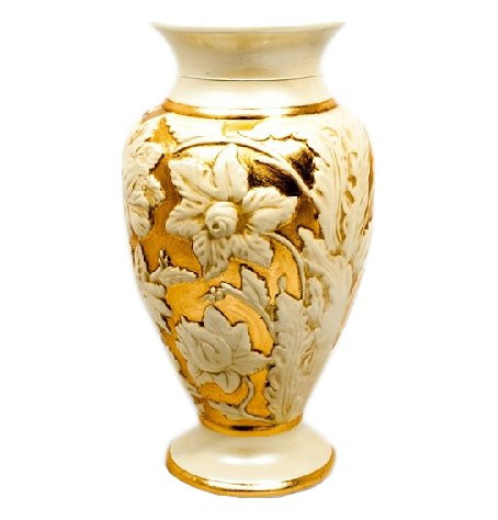 Ваза для цветов 37 см  Ceramiche Millennio snc &quot;Millennio /Цветы на золоте&quot; / 051918