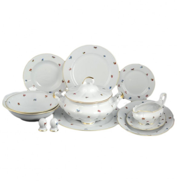 Столовый сервиз на 6 персон 28 предметов  Royal Czech Porcelain &quot;Болеро /Мелкие цветы&quot; / 097350