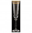 Бокалы для шампанского 190 мл 6 шт  Crystalex CZ s.r.o. &quot;Анжела /Золотые листики&quot; / 054667