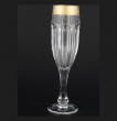 Бокалы для шампанского 150 мл 6 шт  Crystalite Bohemia &quot;Сафари /Матовое золото /430470&quot; / 051594