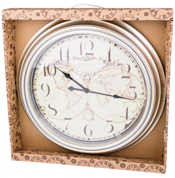 Часы настенные 50 см кварцевые  LEFARD &quot;WORLD MAP&quot; / 187959