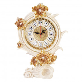 Часы каминные 58 см "Royal Classics /Золотые цветы /Стразы" / 151345
