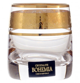 Стопки 60 мл 6 шт  Crystalite Bohemia "Идеал /Цветочный узор на золоте" / 013450