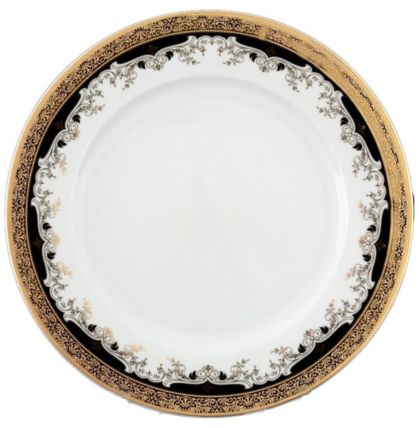 Набор тарелок 25 см 6 шт  Thun &quot;Кристина /Лилии на чёрном&quot; / 056244