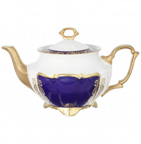 Заварочный чайник  Bavarian Porcelain "Золотой узор /Кобальт" / 212892