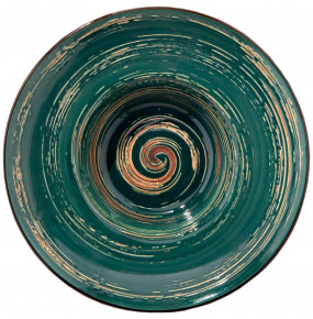 Тарелка 20 см глубокая зелёная  Wilmax "Spiral" / 261631