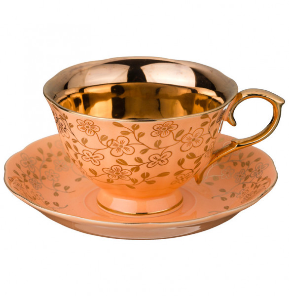 Набор чайных пар 250 мл 4 шт  LEFARD &quot;Золотые цветы /Ассорти&quot; / 256716