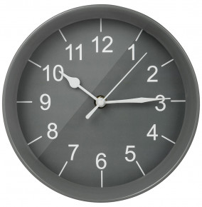 Часы настенные 20,3 х 20,3 х 5,2 см серые  LEFARD "МОДЕРН" / 268851