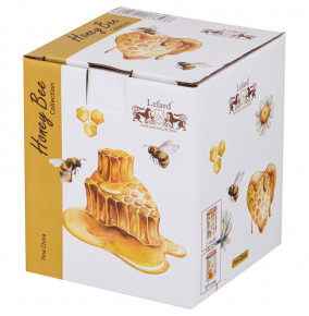 Банка для сыпучих продуктов 360 мл с деревянной крышкой  LEFARD "Honey bee" / 256519