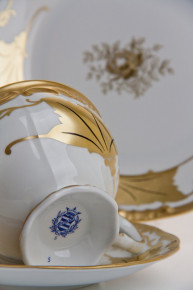 Набор чайный на 6 персон 18 предметов  Weimar Porzellan "Кленовый лист /Белый" (подарочная упаковка) / 039206
