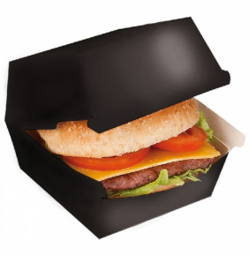Коробка для бургера 14 х 14 х 8 см 50 шт  Garcia De Pou "Black" / 317256