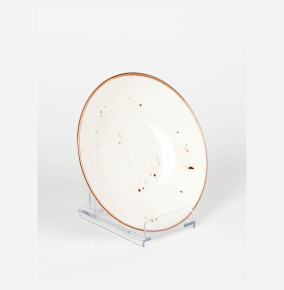 Набор тарелок 24 предмета на 6 персон  O.M.S. Collection "TULU /Черный и кремовый" /с корич. ободком коричн.вкрапления / 288916
