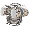 Изображение товара Набор чайных пар 250 мл 6 шт на металлической подставке  LEFARD "Бабочки" / 288387