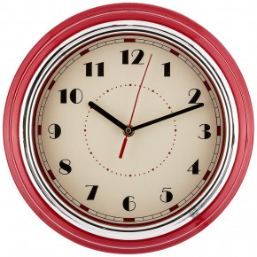 Часы настенные 29,8 х 29,8 х 9,5 см кварцевые красные  LEFARD "LOVELY HOME" / 187974