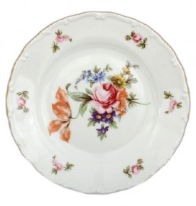 Набор тарелок 17 см 6 шт  Bohemia Porcelan Moritz Zdekauer 1810 s.r.o. "Офелия /Полевой цветок" / 013588