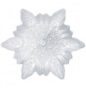 Блюдо 17 см Снежинка  АКСАМ "Snow cristal silver" / 262806