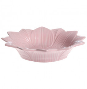 Тарелка 22 х 4,5 см глубокая розовая 400 мл  Мята "Lotus magic" / 309385
