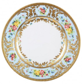 Набор тарелок 27 см 6 шт  Falkenporzellan "Вена /Розочки на голубом /с золотом" / 117256