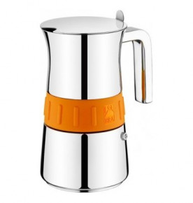 Кофеварка гейзерная на 4 чашки  BRA Isogona "BRA /Elegance Orange"  / 154868